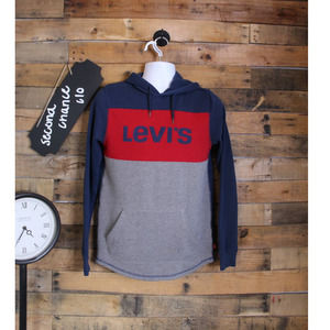 Levi's men long sleeve color block sweatshirt hoodie size S